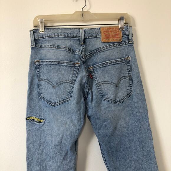VTG Levis 512 Embroidered Slim Fit Jeans Y2K Fairy 29x30 Butterfly Dragonfly - Picture 8 of 13